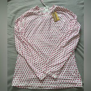 Roller Rabbit Pink Heart Rash Guard, Swim Shirt